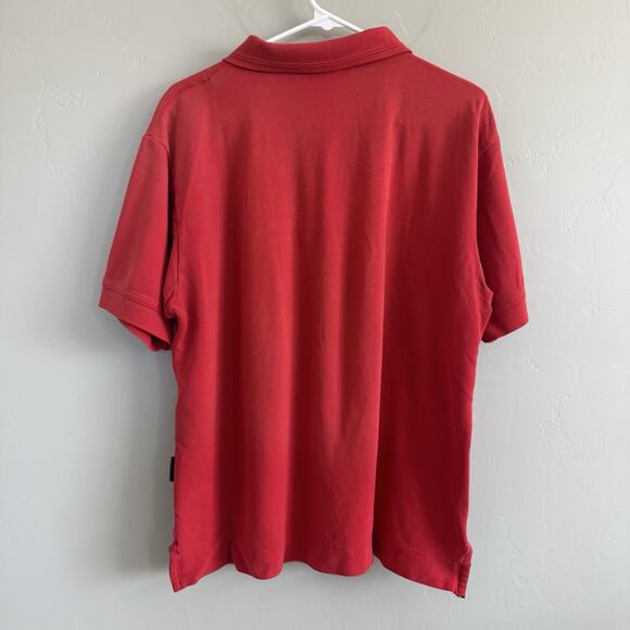 VINTAGE Porsche Polo Short Sleeve Shirt Red Embroidered Logo Mens L READ DESCRIP - Picture 8 of 11